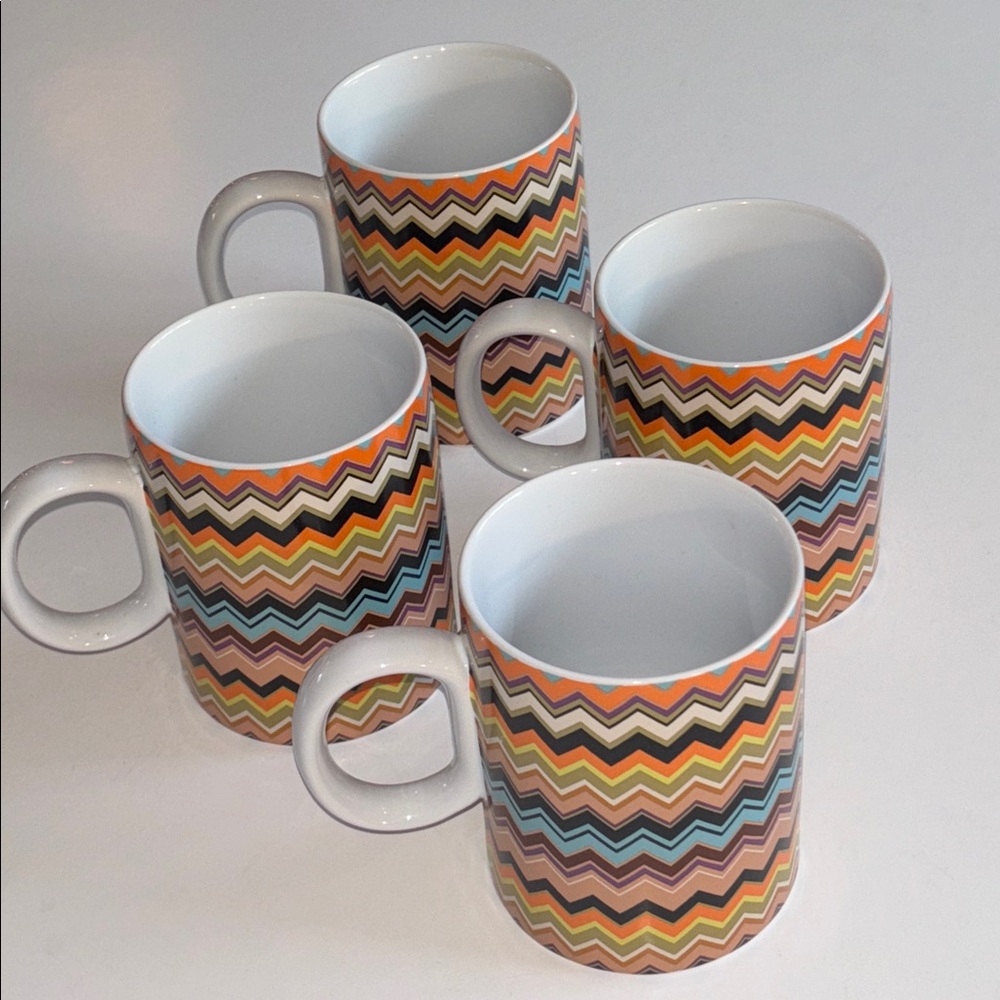 Missoni Multicolor Chevron Mug Set 2011 Missoni for Target Chevron Mugs Set of 4